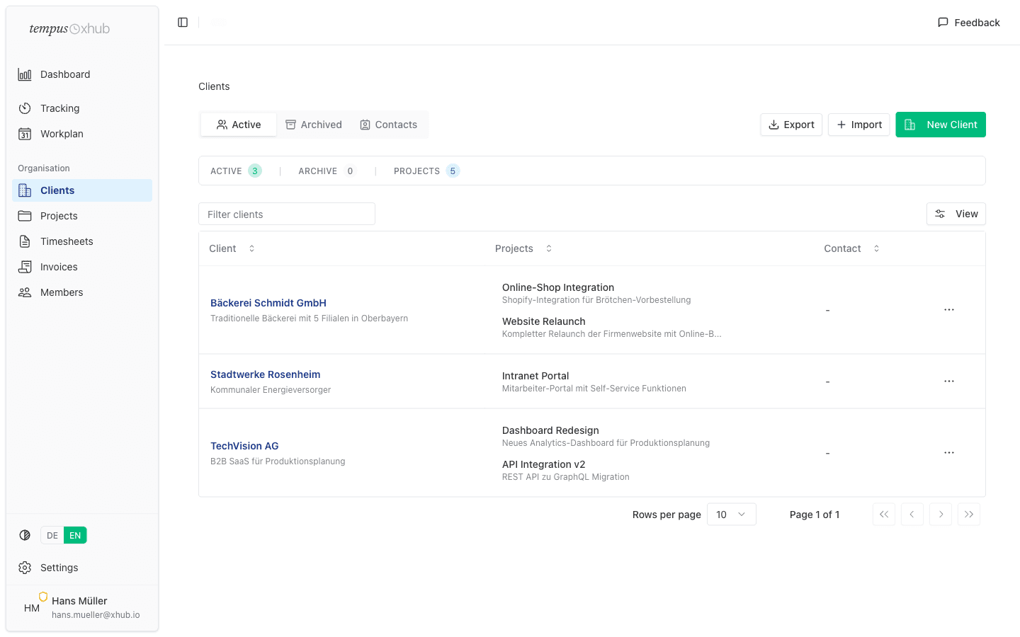 Manage clients professionally